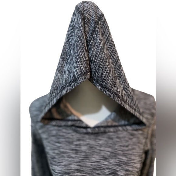 RBX performance athletic hoodie gray heathered Overstitching thumb hole small - Picture 4 of 14
